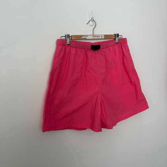 Vintage 90s Shorts Hot Pink Barbie Nylon Shorts Denver Haynes Retro Festival - Picture 4 of 13